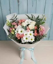 Букет цветов из:  Розы, Лизиантусы и Хризантемы #REPLACE_PRED# Мурыгино