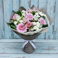 Букет цветов из:  Герберы, Альстромерии и Хризантемы в Мурыгино