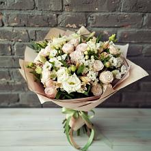 Букет цветов из:  Альстромерии, Розы и Хризантемы в Мурыгино