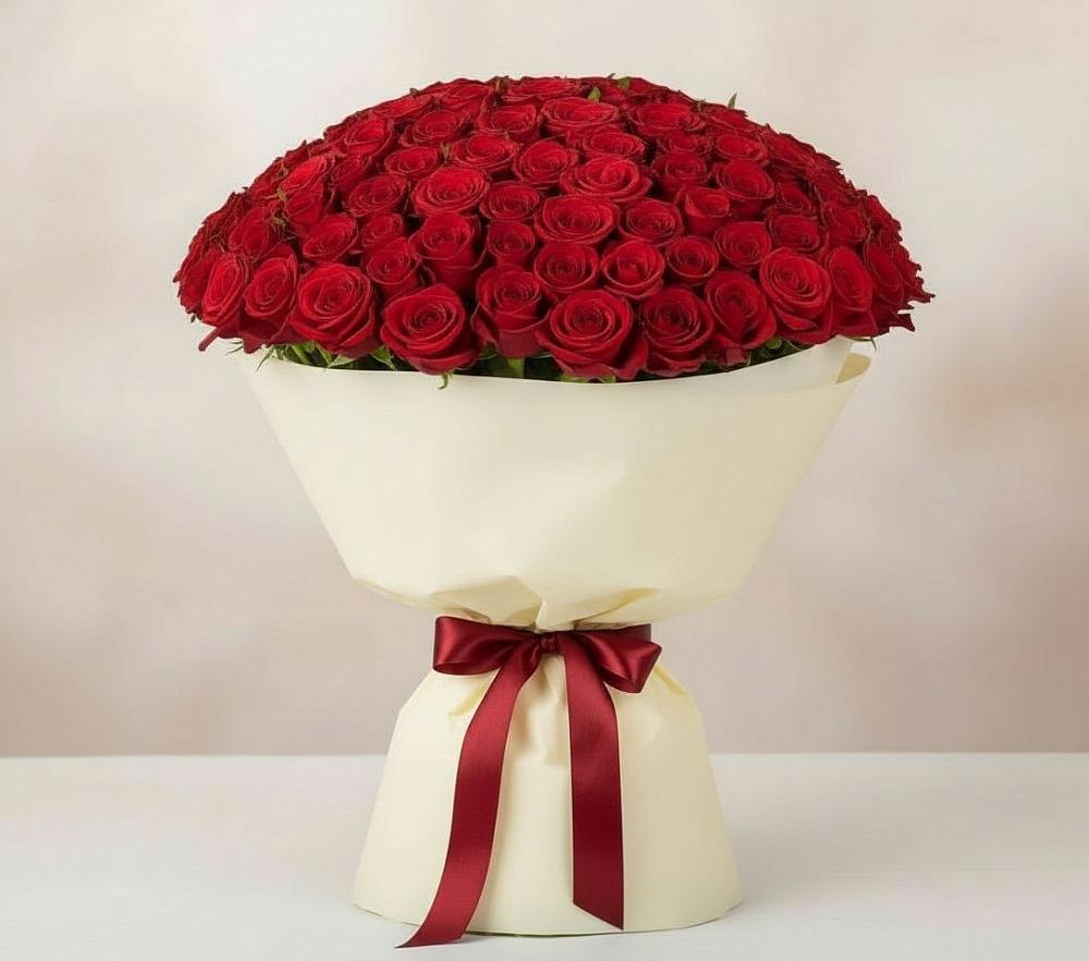 Букет 101 Красная роза Милано в Мурыгино