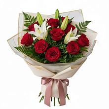 Букет цветов из:  Лилии и Розы в Мурыгино