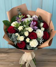 Букет цветов из:  Розы и Альстромерии в Мурыгино