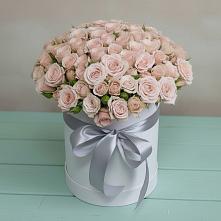 Цветочная композиция из Розы в шляпной коробке в Мурыгино