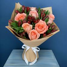 Букет цветов из:  Розы и Альстромерии в Мурыгино