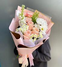 Букет цветов из:  Хризантемы и Розы в Мурыгино