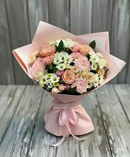 Букет цветов из:  Гвоздики, Розы и Хризантемы в Мурыгино