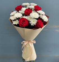 Букет цветов из:  Розы и Хризантемы в Мурыгино