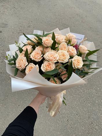 Букет Кремовые розы Латте в Мурыгино
