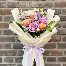 Букет цветов из:  Лизиантусы и Розы #REPLACE_PRED# Мурыгино