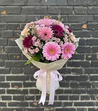 Букет цветов из:  Герберы и Хризантемы в Мурыгино