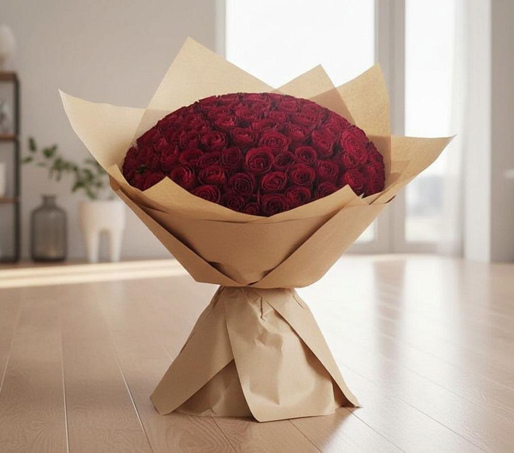 Букет 101 Красная роза в Мурыгино