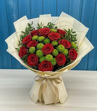 Букет цветов из:  Розы и Хризантемы в Мурыгино