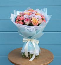 Букет цветов из:  Хризантемы и Розы в Мурыгино