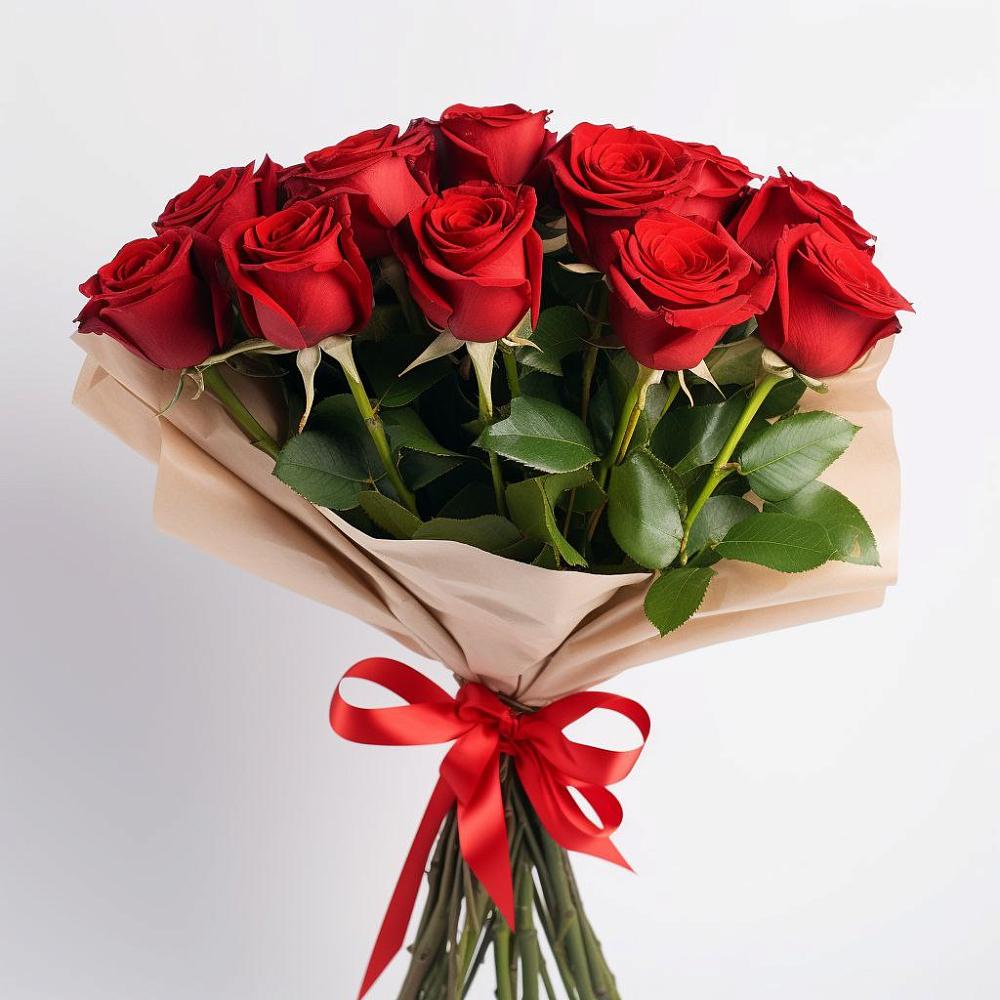 Букет 11 Красных роз Эдлесс Лав в Мурыгино