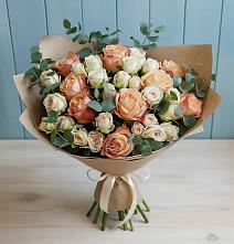 Букет цветов из:  Альстромерии и Розы в Мурыгино