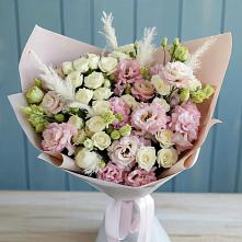 Букет цветов из:  Альстромерии и Розы в Мурыгино